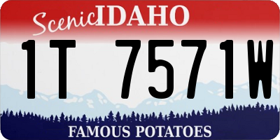 ID license plate 1T7571W