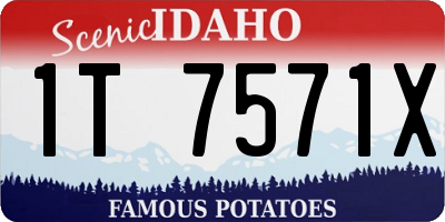 ID license plate 1T7571X