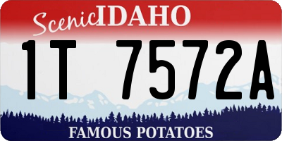 ID license plate 1T7572A