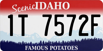ID license plate 1T7572F