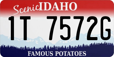 ID license plate 1T7572G