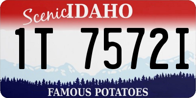ID license plate 1T7572I