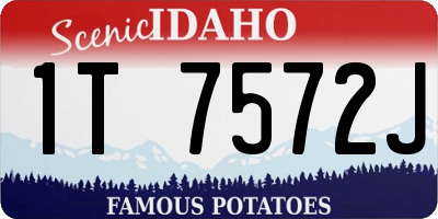 ID license plate 1T7572J