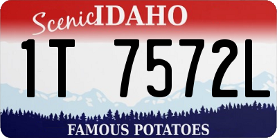ID license plate 1T7572L
