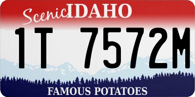 ID license plate 1T7572M