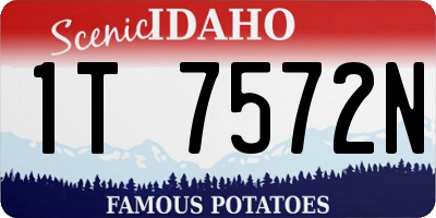 ID license plate 1T7572N