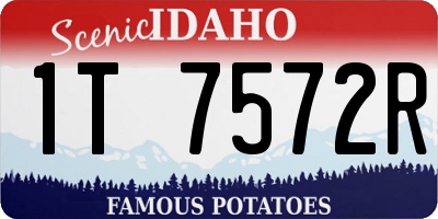 ID license plate 1T7572R