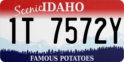 ID license plate 1T7572Y