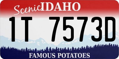 ID license plate 1T7573D