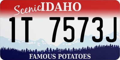 ID license plate 1T7573J