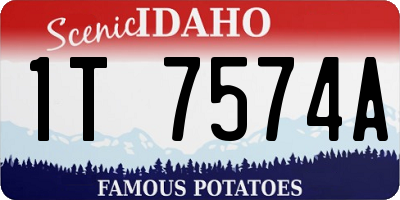 ID license plate 1T7574A
