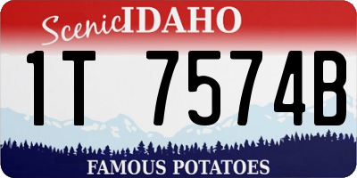 ID license plate 1T7574B