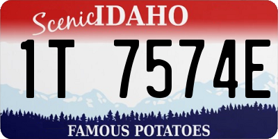 ID license plate 1T7574E