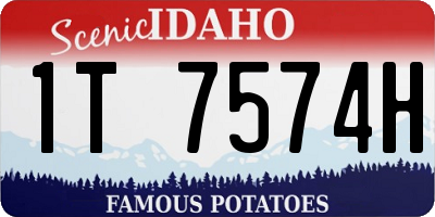 ID license plate 1T7574H