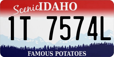 ID license plate 1T7574L