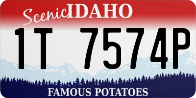 ID license plate 1T7574P