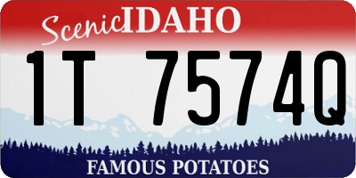 ID license plate 1T7574Q