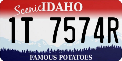 ID license plate 1T7574R