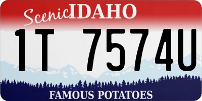 ID license plate 1T7574U