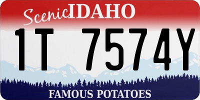 ID license plate 1T7574Y