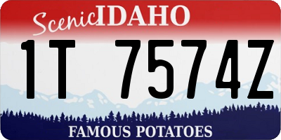 ID license plate 1T7574Z