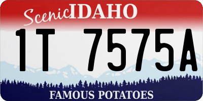 ID license plate 1T7575A