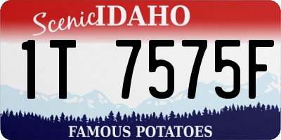 ID license plate 1T7575F