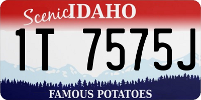 ID license plate 1T7575J