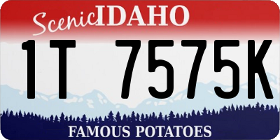 ID license plate 1T7575K