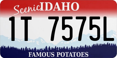 ID license plate 1T7575L
