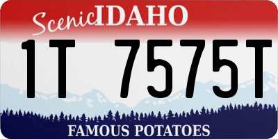 ID license plate 1T7575T
