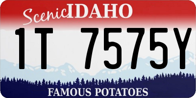 ID license plate 1T7575Y