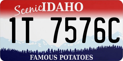 ID license plate 1T7576C