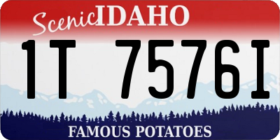 ID license plate 1T7576I