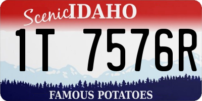 ID license plate 1T7576R