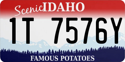 ID license plate 1T7576Y