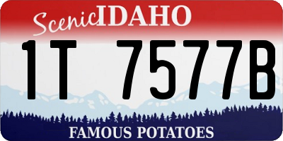 ID license plate 1T7577B
