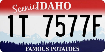 ID license plate 1T7577F