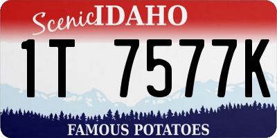 ID license plate 1T7577K