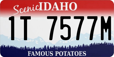 ID license plate 1T7577M