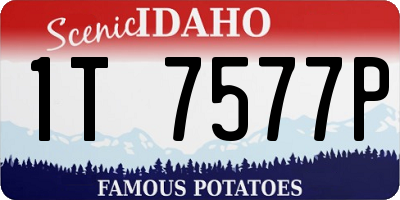 ID license plate 1T7577P