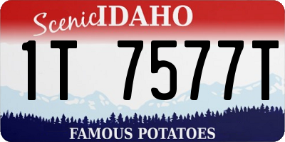 ID license plate 1T7577T