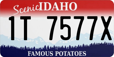 ID license plate 1T7577X