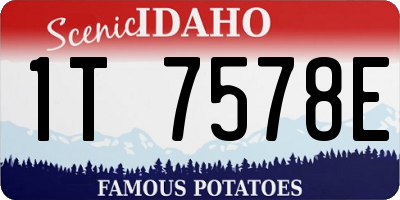 ID license plate 1T7578E