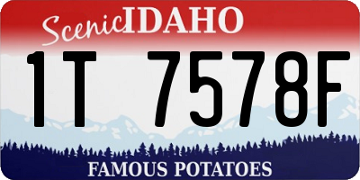 ID license plate 1T7578F