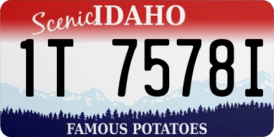 ID license plate 1T7578I
