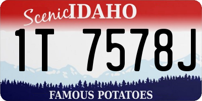 ID license plate 1T7578J