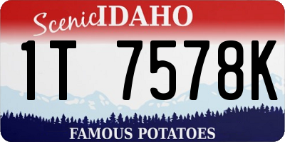 ID license plate 1T7578K