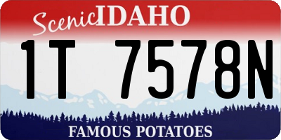 ID license plate 1T7578N
