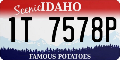 ID license plate 1T7578P